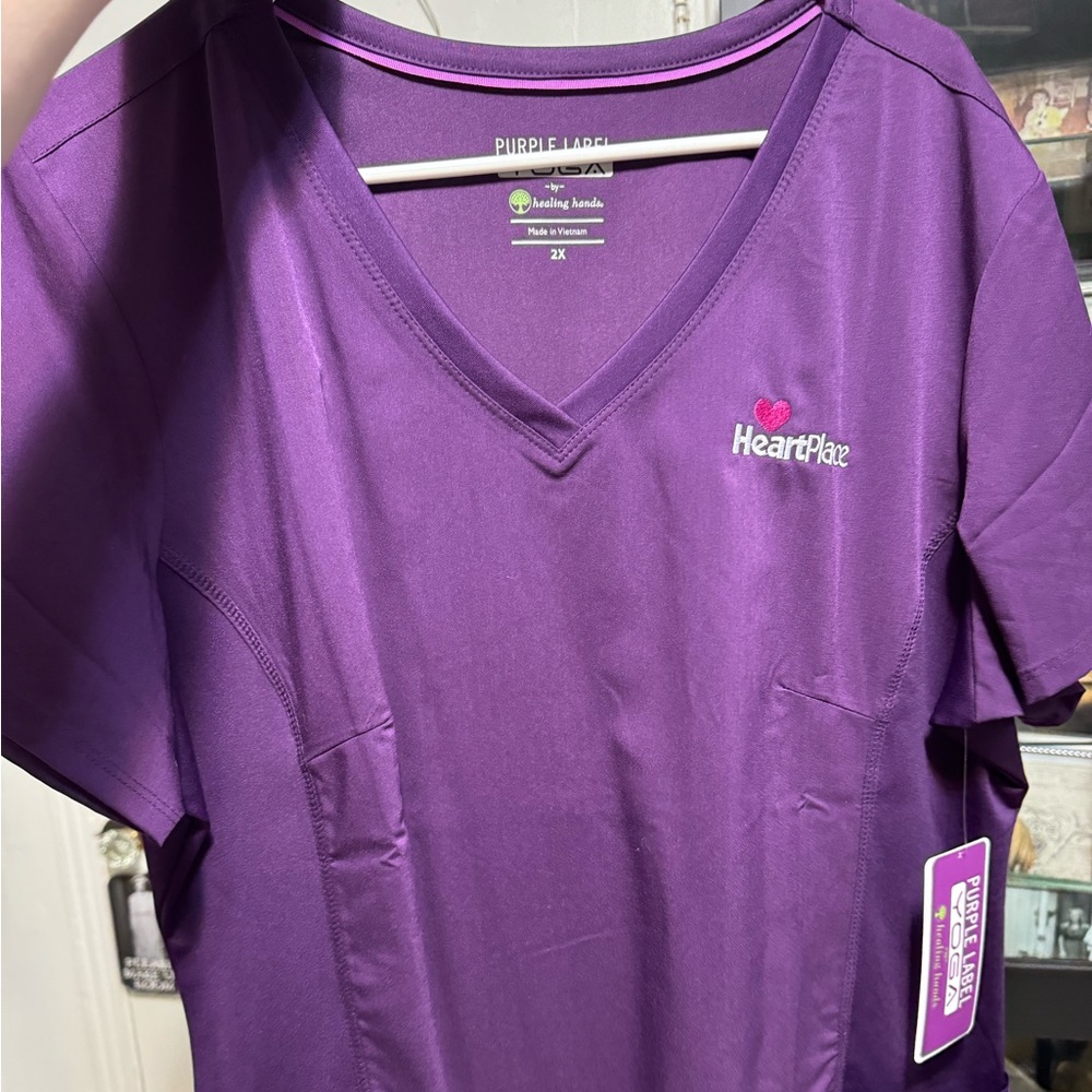 Scrubs, Size 2X in Eggplant (Purple)-brand new, Purple Label by Healing Hands